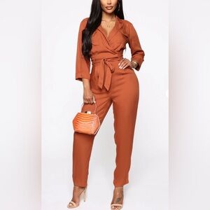Fashion Nova Terracotta Jumpsuit